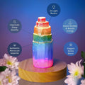 Rainbow’s Blessing - Selenite Tower of Peace & Protection by Conscious Items