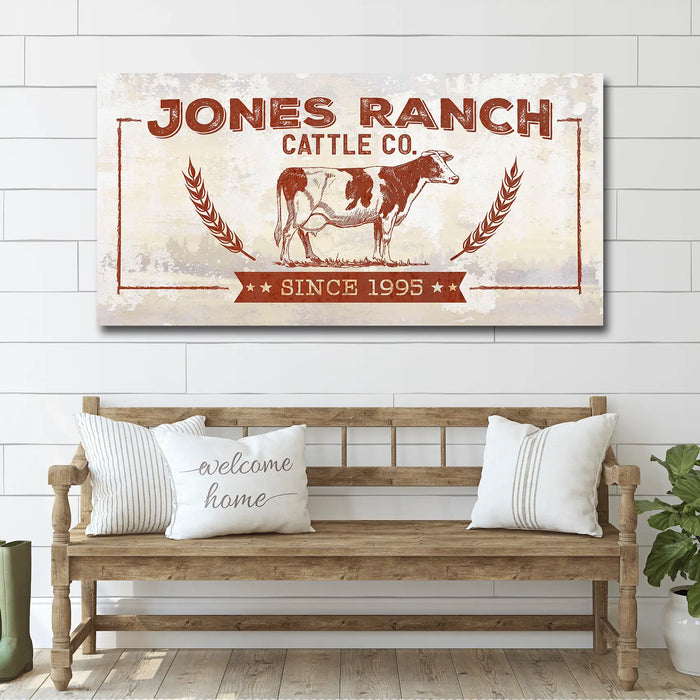 Ranch Cattle Co Rustic Sign by Tailored Canvases