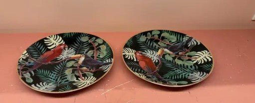 Fancy Home Collection Toucan Dessert Plates, Set of 2 by Price Is Right Miami
