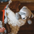 rattle buddy | ramsay the raccoon by Finn + Emma