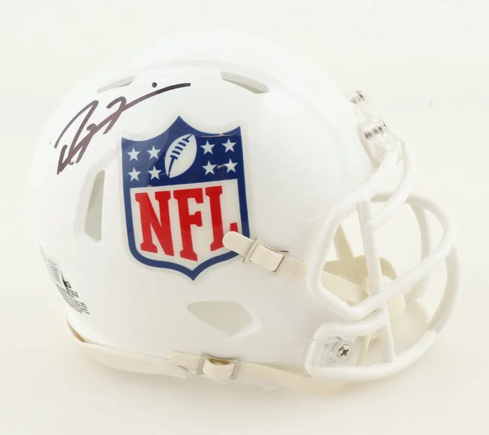 Ray Lewis Baltimore Ravens Signed NFL Logo Speed Mini Helmet (Beckett) by Price Is Right Miami