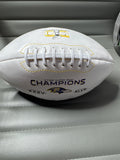 Ray Lewis Signed Team Logo Football with coa by Price Is Right Miami