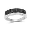 Real Black Diamond Cluster Ring