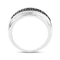 Real Black Diamond Cluster Ring by Fine Color Jewels