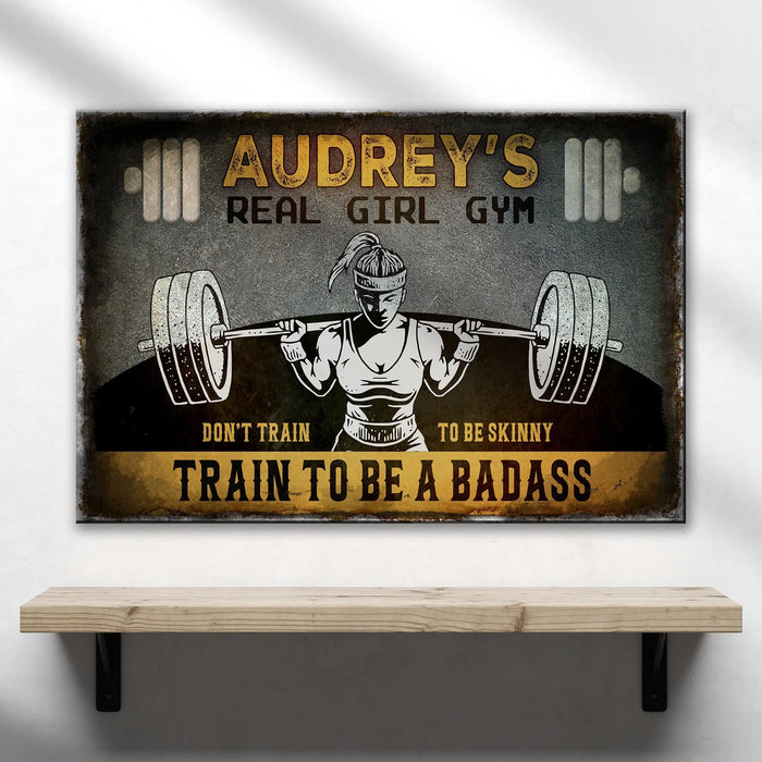 Real Girl Gym Sign by Tailored Canvases