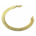 Real Gold Filled High Polish Finsh Magic/snake Chain Bracelet Flat Herringbone by DailySale