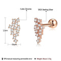 Real Mesh 925 Sterling Silver Stud Earrings by DailySale