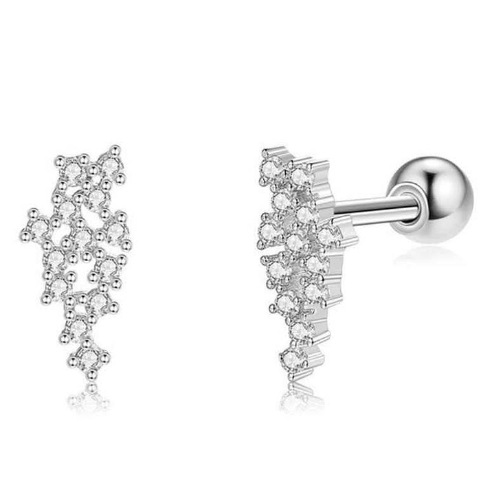 Real Mesh 925 Sterling Silver Stud Earrings by DailySale