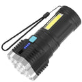 Rechargeable Flashlight LED Floodlight Torch with Strap Super Bright Flashlight by DailySale