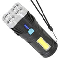 Rechargeable Flashlight LED Floodlight Torch with Strap Super Bright Flashlight by DailySale