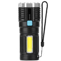 Rechargeable Flashlight LED Floodlight Torch with Strap Super Bright Flashlight by DailySale
