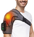 Rechargeable Heated Shoulder Wrap Massager Shoulder Brace Support with 3 Heating Levels by DailySale