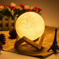 Rechargeable Moon Lamp Night Light Kids Dimmable LED Touch Changing Light by DailySale