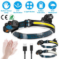 Rechargeable Motion Sensor Head Lamp 6 Light Modes by DailySale