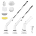 Rechargeable Telescopic Cleaning Brush 6 Replaceable Heads 2 Speed Adjustable Extension Arm by DailySale