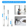 Rechargeable Telescopic Cleaning Brush 6 Replaceable Heads 2 Speed Adjustable Extension Arm by DailySale