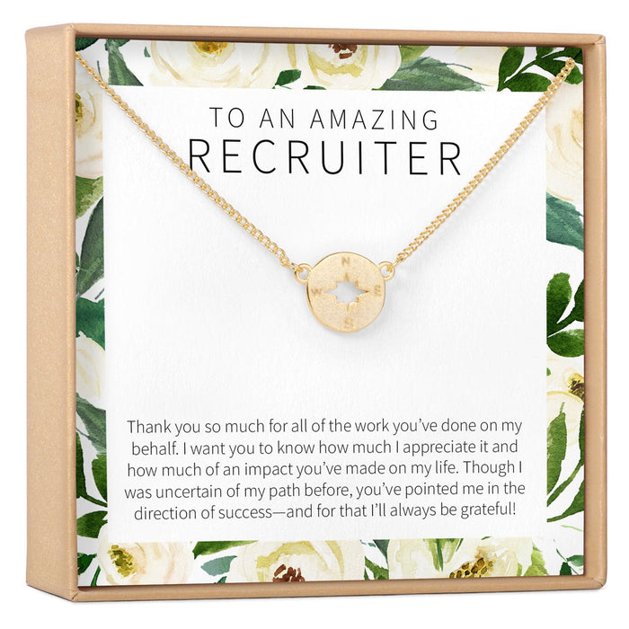 Recruiter Compass Necklace by Dear Ava