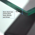 Rectangular Tempered Metal Tube Leg Living Room Glass Coffee Table by DailySale