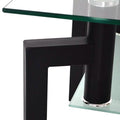 Rectangular Tempered Metal Tube Leg Living Room Glass Coffee Table by DailySale
