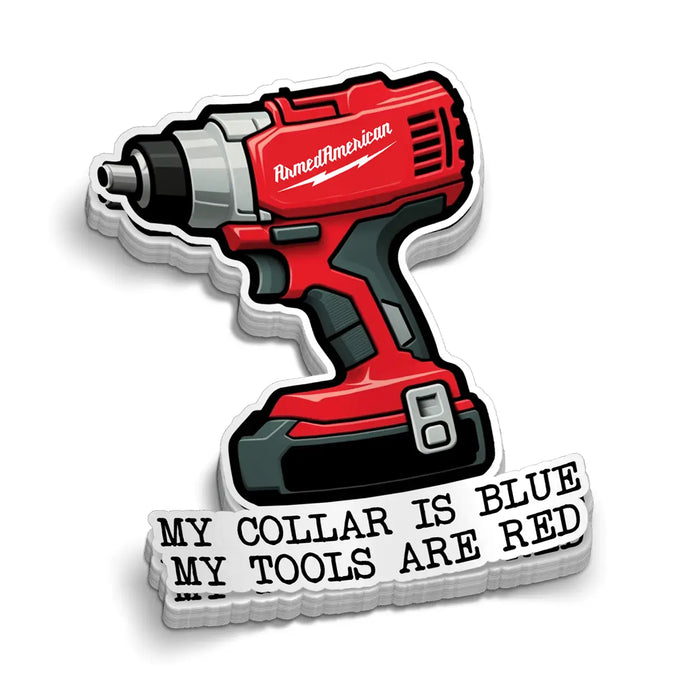 Red Tools Hard Hat Decal by Armed American Supply