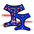 Red, White & Bark Reversible Harness by Pawmigo