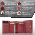 RFID Blocking Women's Leather Trifold Wallet by ID Stronghold