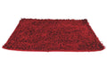 DaDa Bedding Burgundy Red Shaggy Soft Chenille Noodle Carpet Rug Bath Mat by DaDalogy Bedding Collection