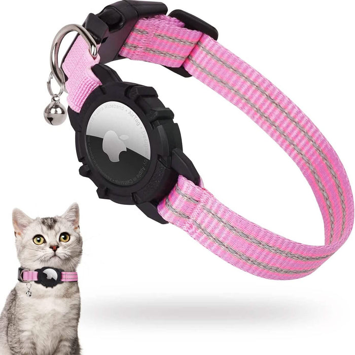 Reflective GPS Cat Collar with AirTag Holder and Bell by DailySale