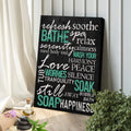 Refresh Soothe Bathe Bathroom Sign by Tailored Canvases