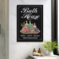 Relax Soak Escape Bath House Sign by Tailored Canvases