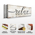 Relax You're on Lake Time Sign II by Tailored Canvases