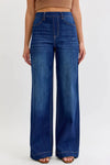 Renae High Rise Pull-On Wide Leg Denim