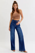 Renae High Rise Pull-On Wide Leg Denim by Boutique 23