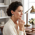 Anne Klein Gold-Tone Stone and Imitation Pearl Cluster Clip-On Stud Earrings by Vanessa Jane