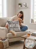 Lacourte I Just Want All the Dogs 18 x 18 Toss Decorative Pillow – Grey by Vanessa Jane
