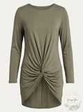 International Concepts Womens Twist Front High-Low Tunic Top,Size Large by Vanessa Jane