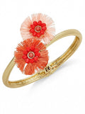 Inc Gold-Tone Beaded Fringe Flower Bypass Hinge Bracelet by Vanessa Jane