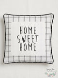 Lacourte Home Sweet Home 20X20 Square Decorative Pillow – White by Vanessa Jane