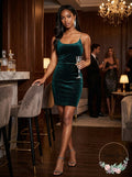 Sequin Hearts Womens Juniors Glitter Faux Velvet Party Dress, Size 3 by Vanessa Jane