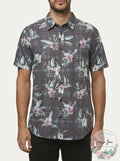 ONeill men's Fiiore Floral Print Short Sleeve Button-up Shirt, Size Small by Vanessa Jane