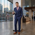 Calvin Klein Men's Extra-Slim Fit Blue Tonal Windowpane Suit by Vanessa Jane