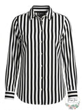 Inc Striped Button-Down Shirt, Size Small by Vanessa Jane