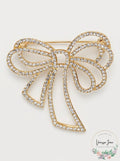 Charter Club Gold-Tone Pave Bow Pin by Vanessa Jane