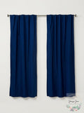 Skyline Velvet 50X 84 Inches Rod Pocket/Back Tab Window Curtain Panel in Navy by Vanessa Jane