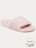 International Concepts Faux-Fur Slide Slippers,Size XL by Vanessa Jane