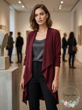 Nine West Women's Draped Open-Front Topper Jacket by Vanessa Jane