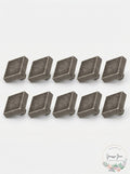 GlideRite 10-Pack 1-1/8 in. Weathered Nickel Square Cabinet Knobs by Vanessa Jane