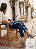Style & Co Cropped Varsity-Stripe Jeans, Size 12 by Vanessa Jane