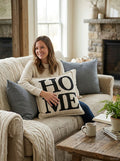 Lacourte Home Stripe Pillow -20x20/Black by Vanessa Jane