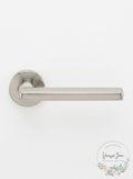 Emtek Brass Helios Lever, Satin Nickel by Vanessa Jane